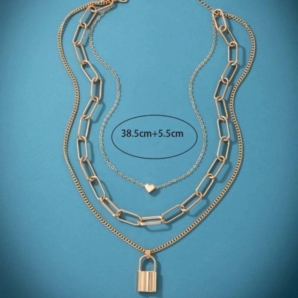 1pc Lock Charm Layered Necklace